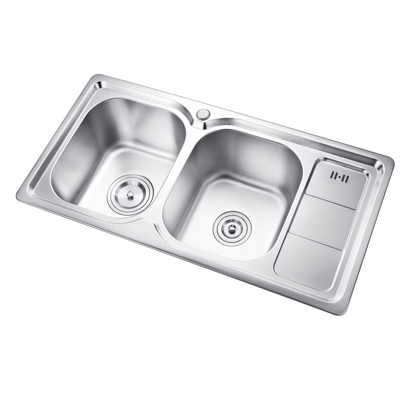 TCJ8844D/TCJ10046D Double Bowl Drainboard Sink